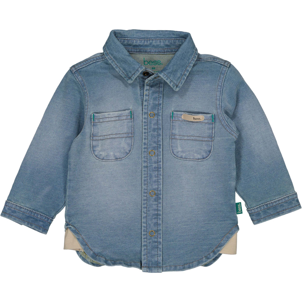 Bess | Blouse Jog Denim | Stone Wash