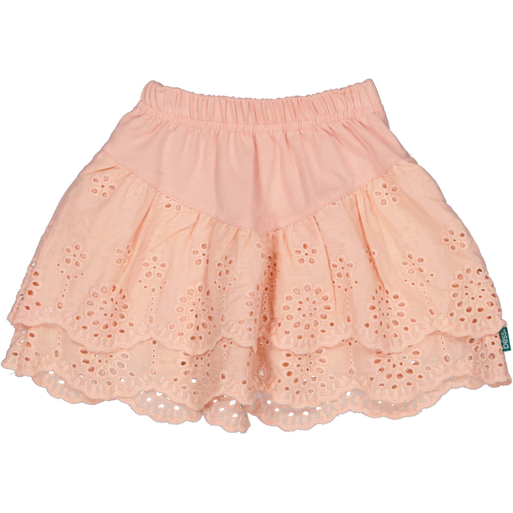 Bess | Skirt Embroidery | Peach Powder
