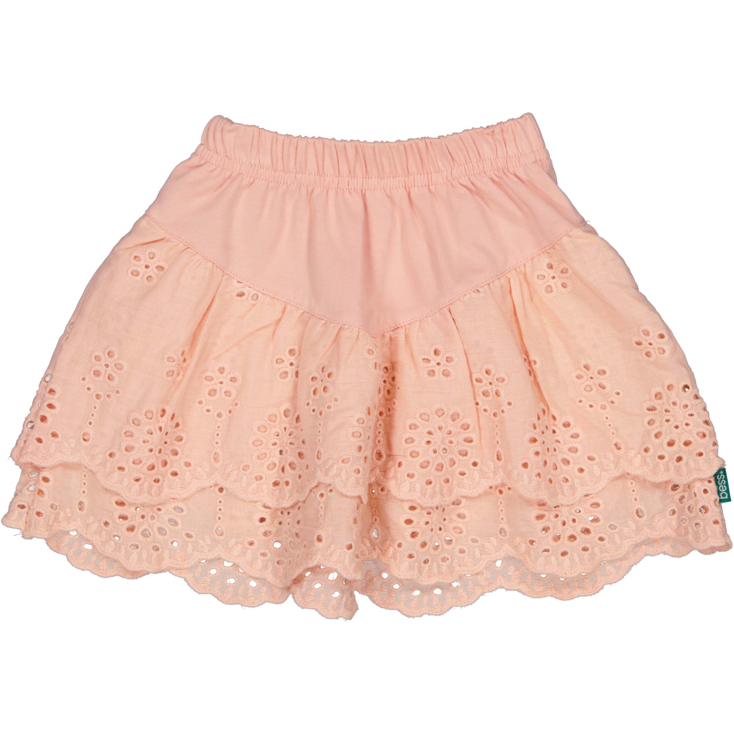 Bess | Skirt Embroidery | Peach Powder