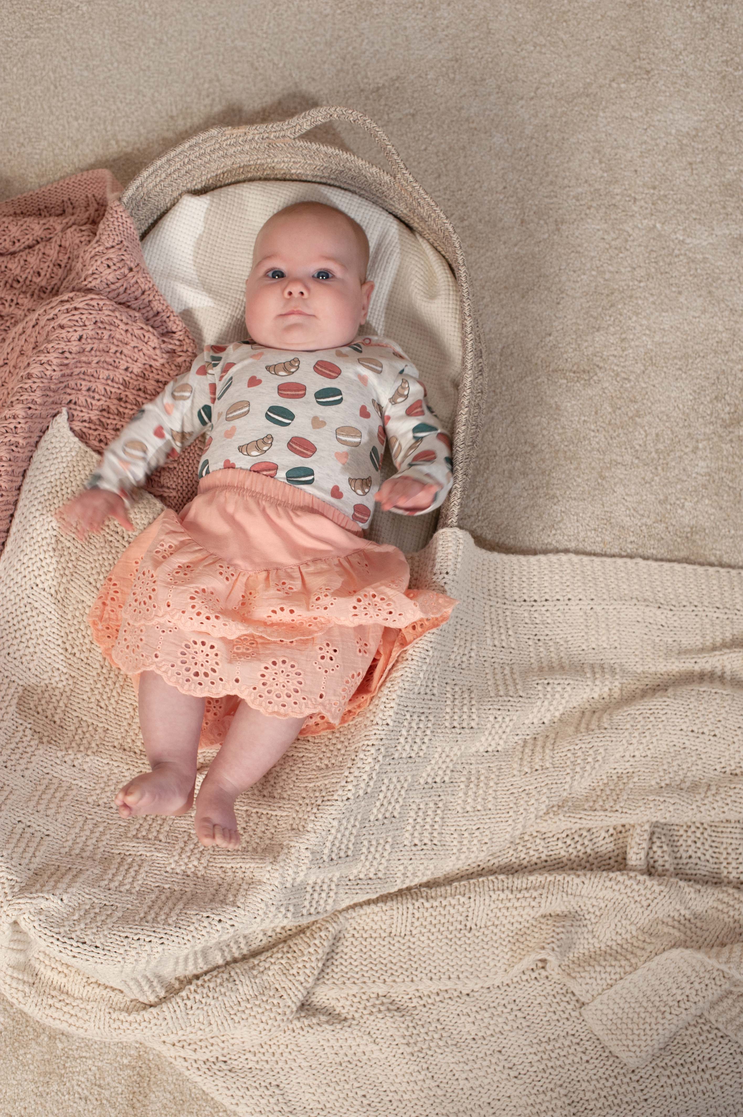 Bess | Skirt Embroidery | Peach Powder