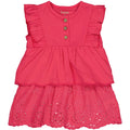 Bess | Dress Woven Embroidery | Strawberry Pink