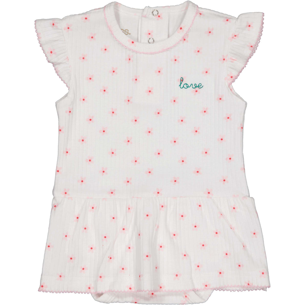 Bess | Bodydress Rib AOP | Flowers