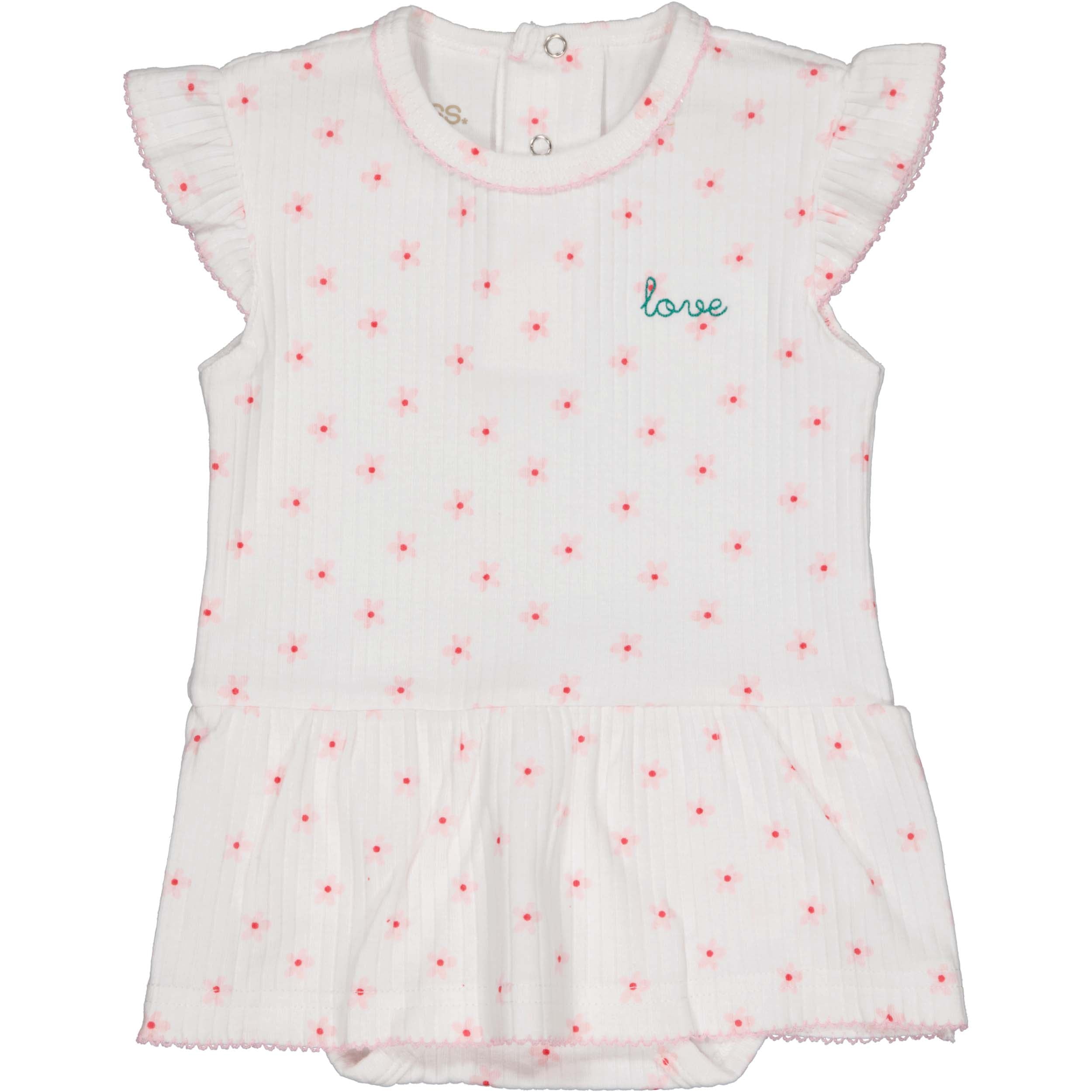 Bess | Bodydress Rib AOP | Flowers