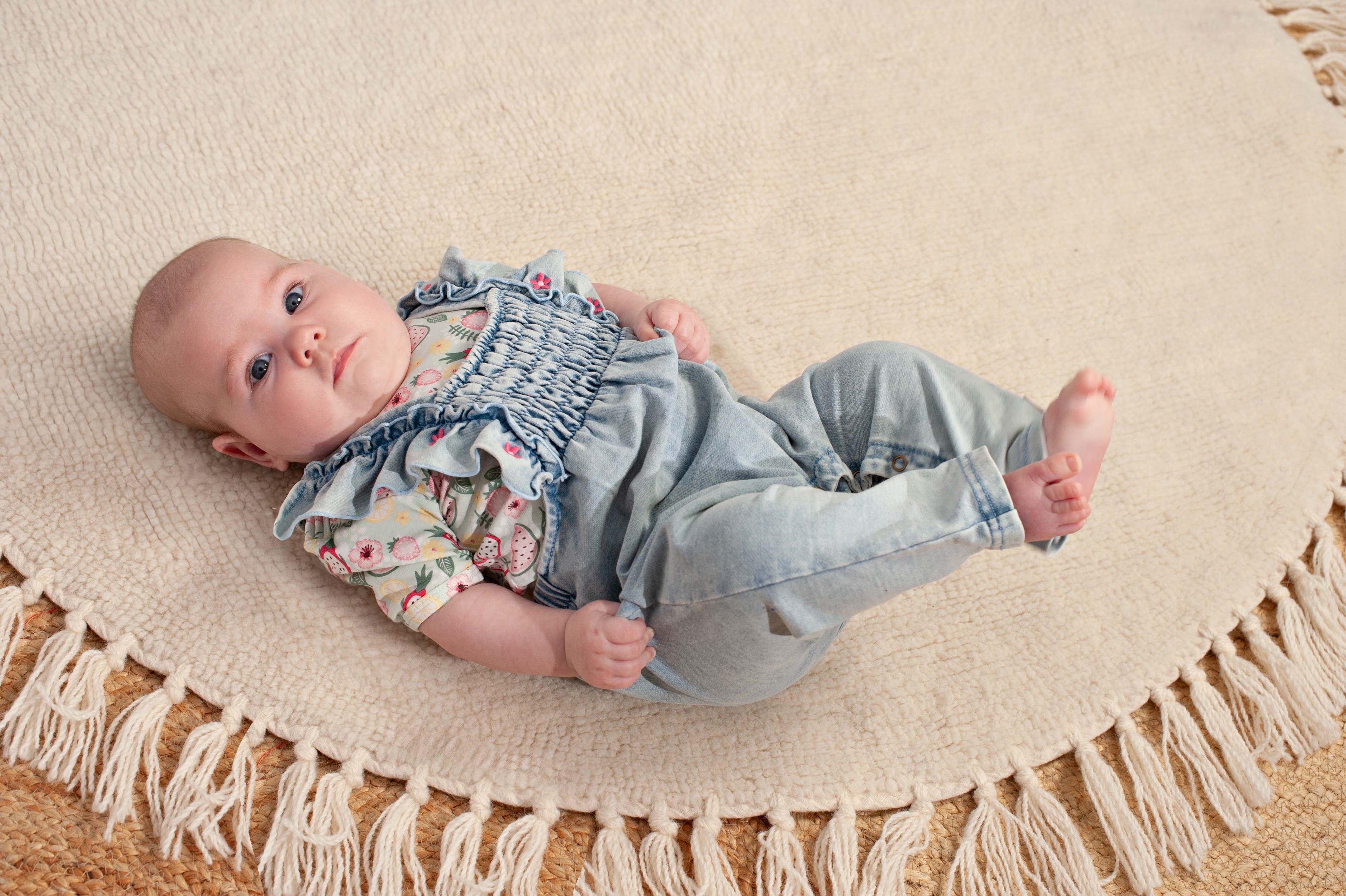 Bess | Salopette Jog Denim | Flowers