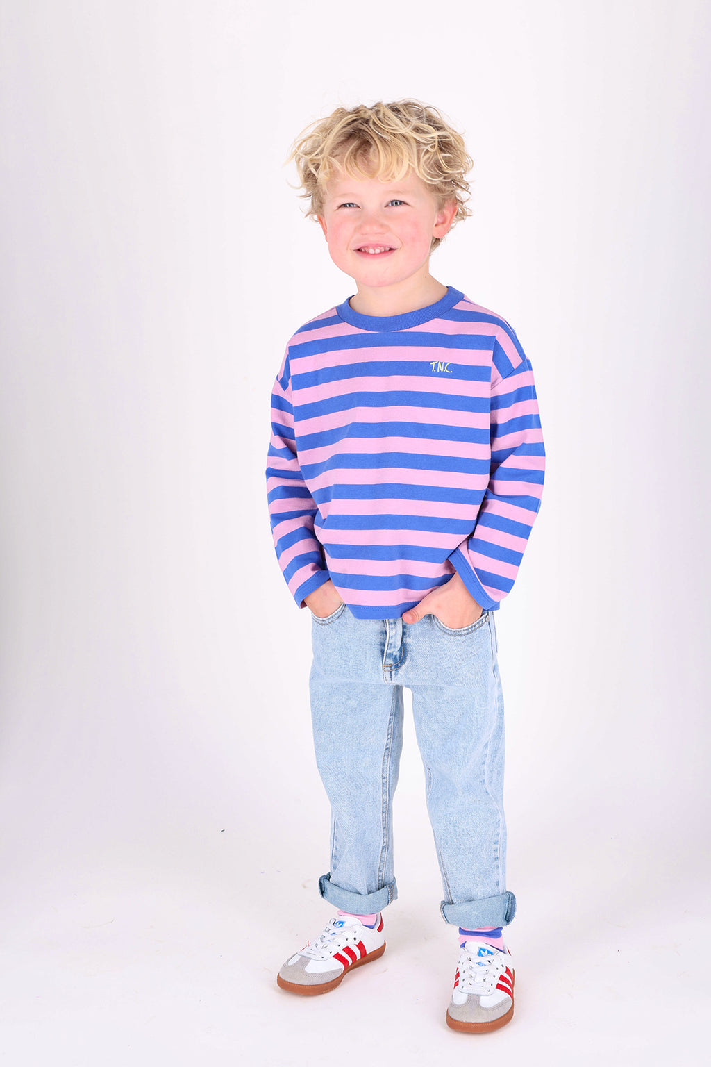The New Chapter | T-Shirt Lou | Blue Pink Stripes