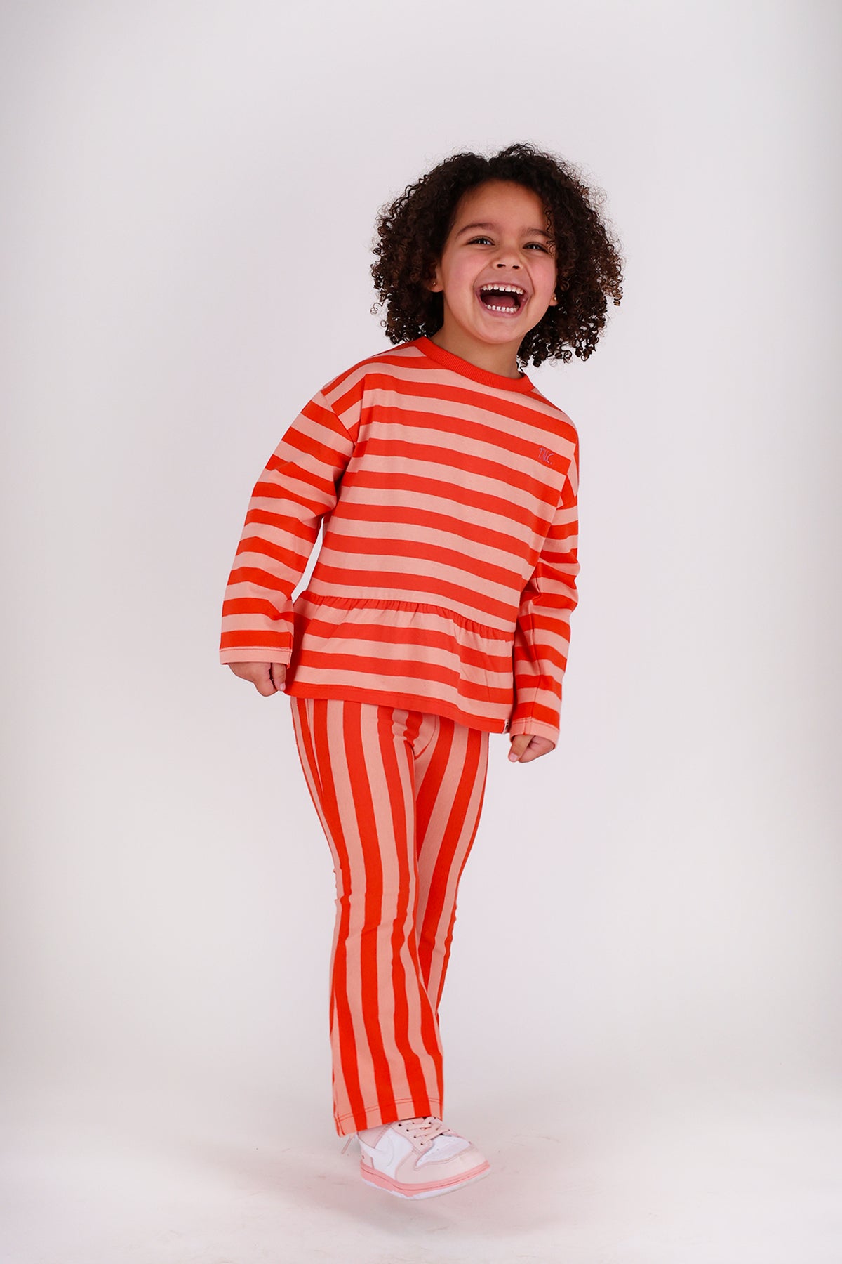 The New Chapter | Flared Pants Nena | Red Pink Stripes