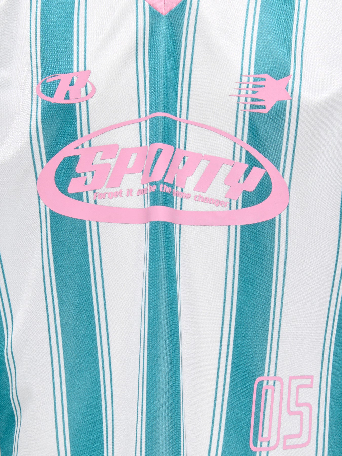 Kids Only | Koglula Sporty Top | Bright White Biscay Bay Stripes/Begonia Pink Letters