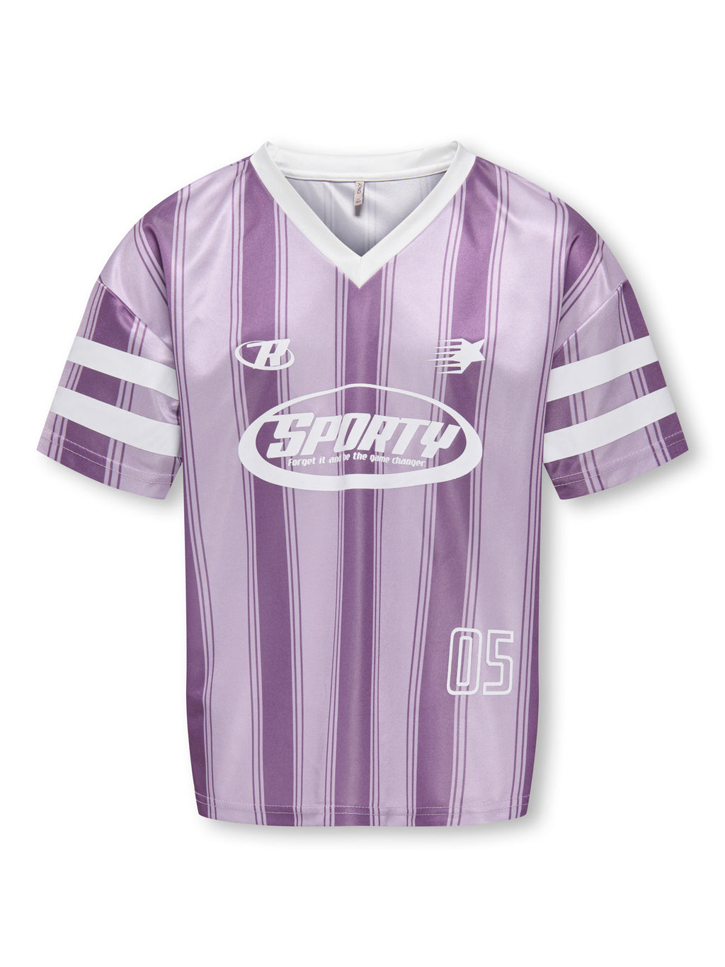 Kids Only | Koglula Sporty Top | Lilac Breeze Crushed Grape Stripes/White Letters