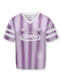 Kids Only | Koglula Sporty Top | Lilac Breeze Crushed Grape Stripes/White Letters