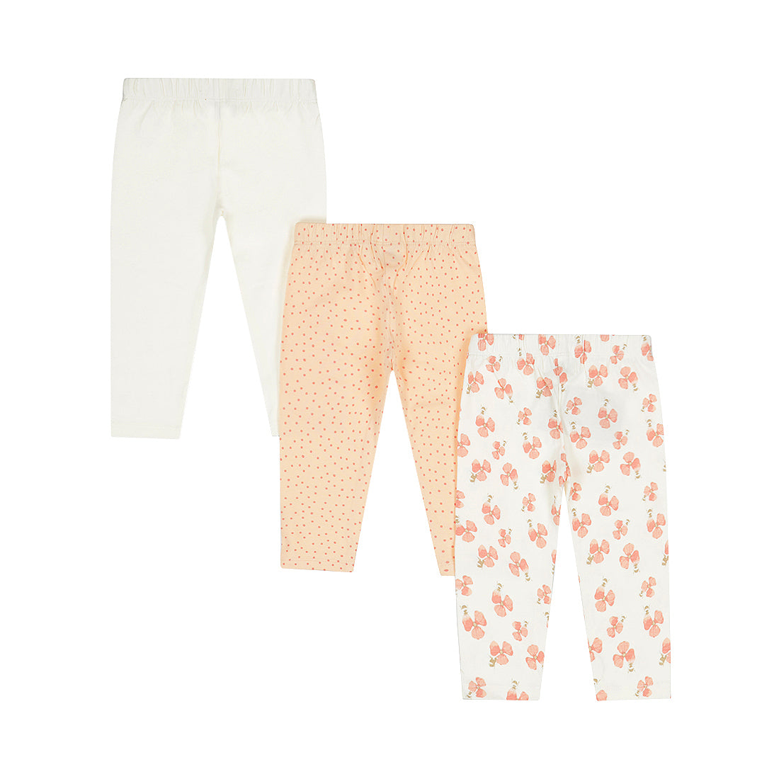 Dirkje | 3-pak Leggings | Peach