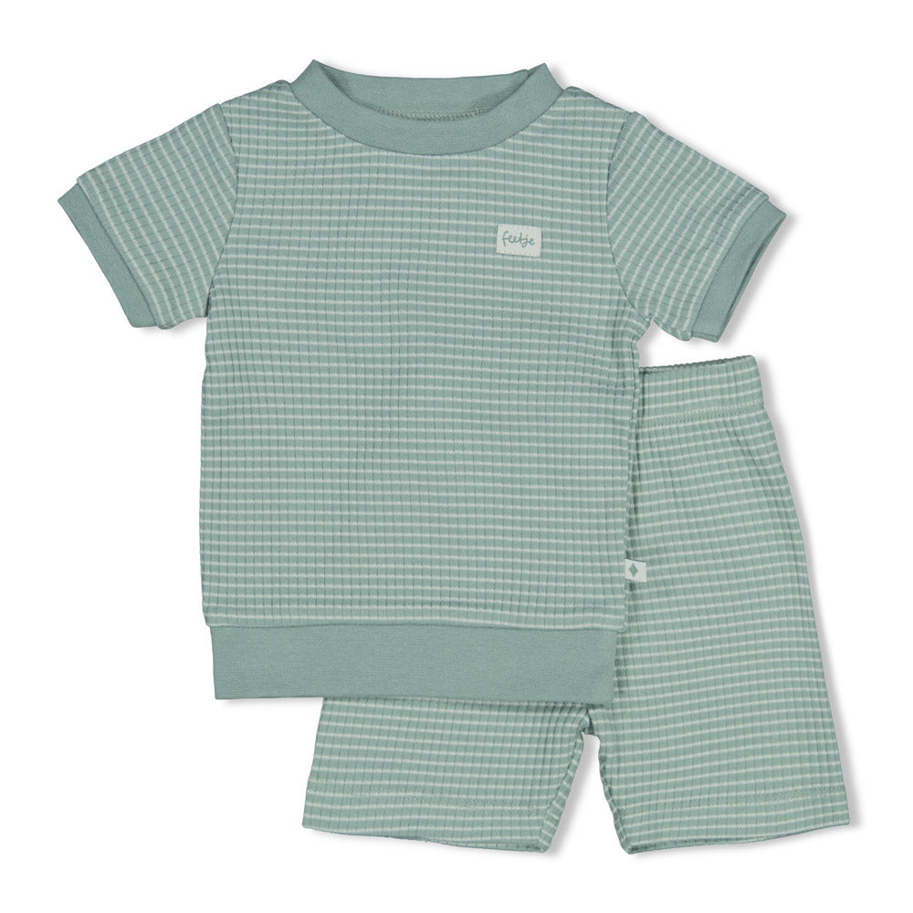 Feetje | Summer Special Wafel Shortama | Sea Green