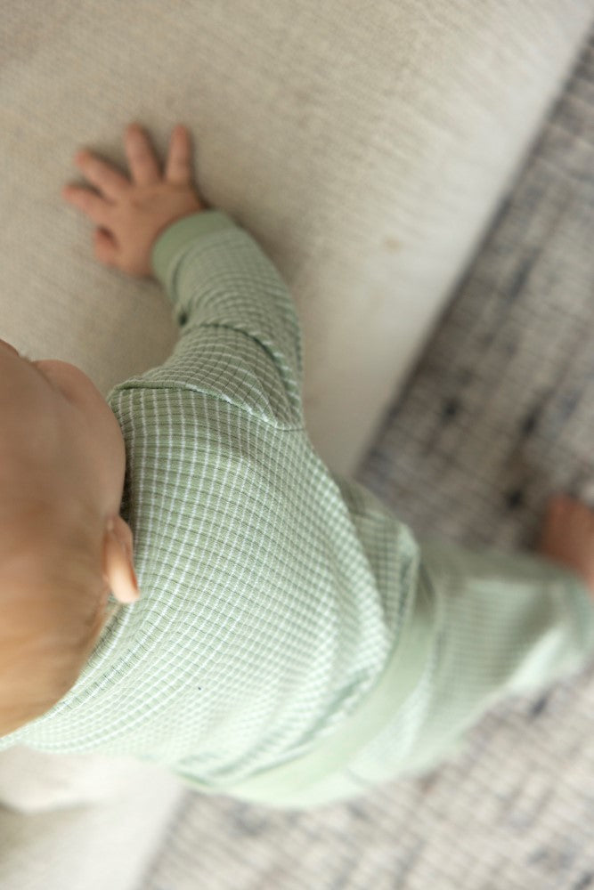 Feetje | Wafelpyjama | Green Melange