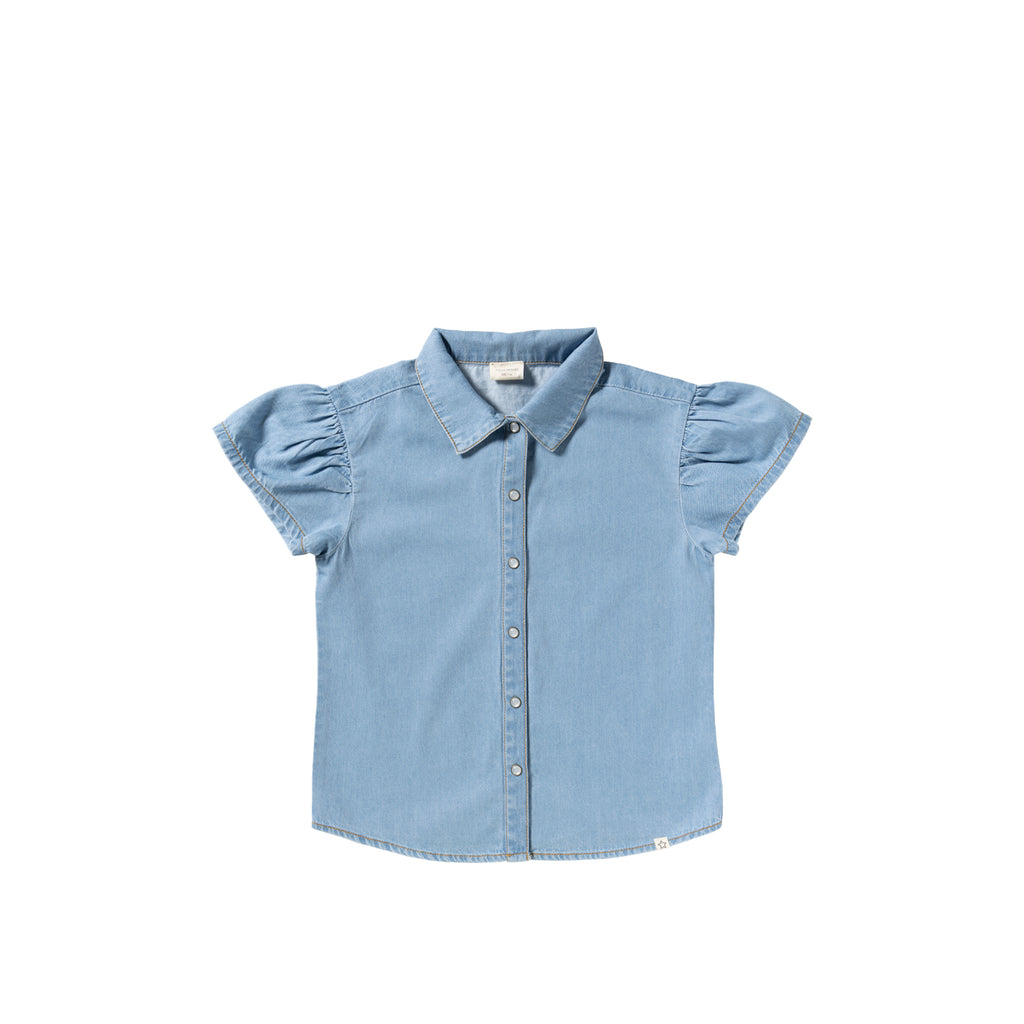 Your Wishes | Cotton Denim | Ruﬄe Blouse