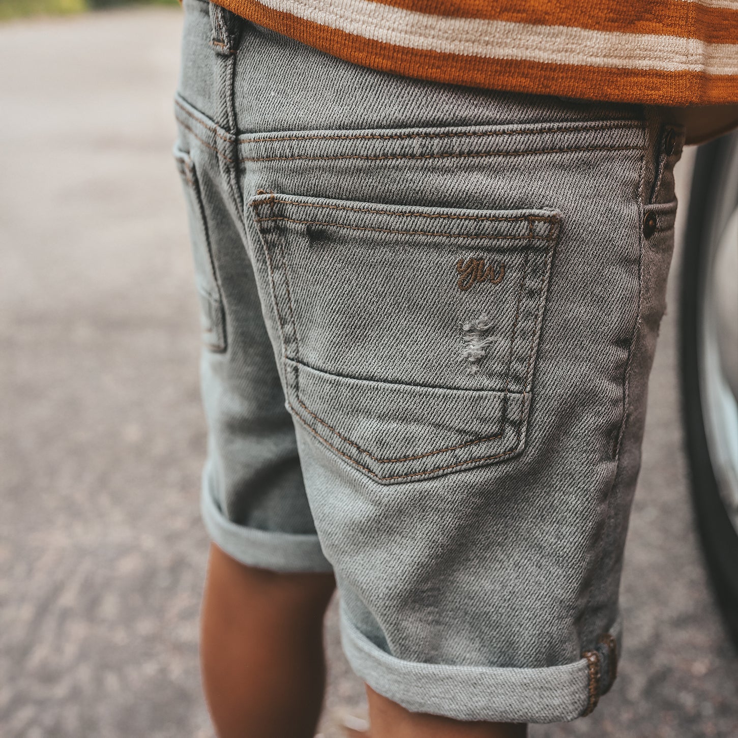 Your Wishes | Grey Denim | Regular Shorts